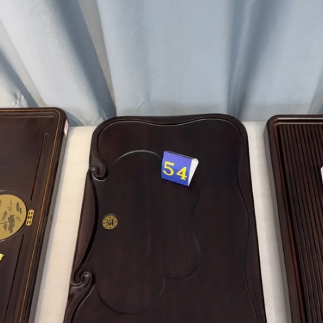 【闪购商品】非洲莫桑比克黑檀木茶盘61-40