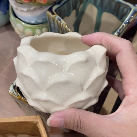 陶瓷小莲花白色13313133