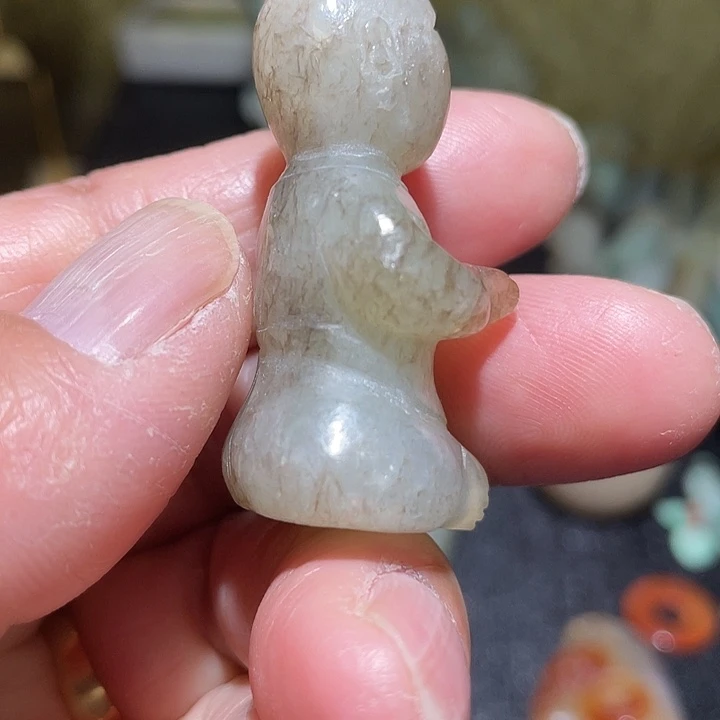 蛇纹石玉合金颈饰挂件