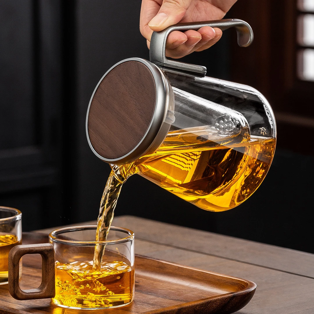 特厚玻璃茶壶泡茶家用耐高温茶水分离过滤泡茶神器办公室泡花茶具