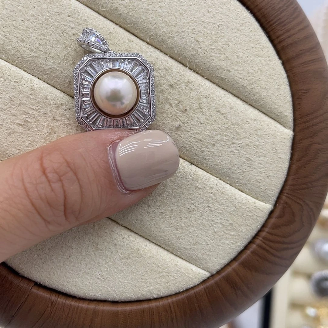 海水珍珠颈饰银S925镶嵌