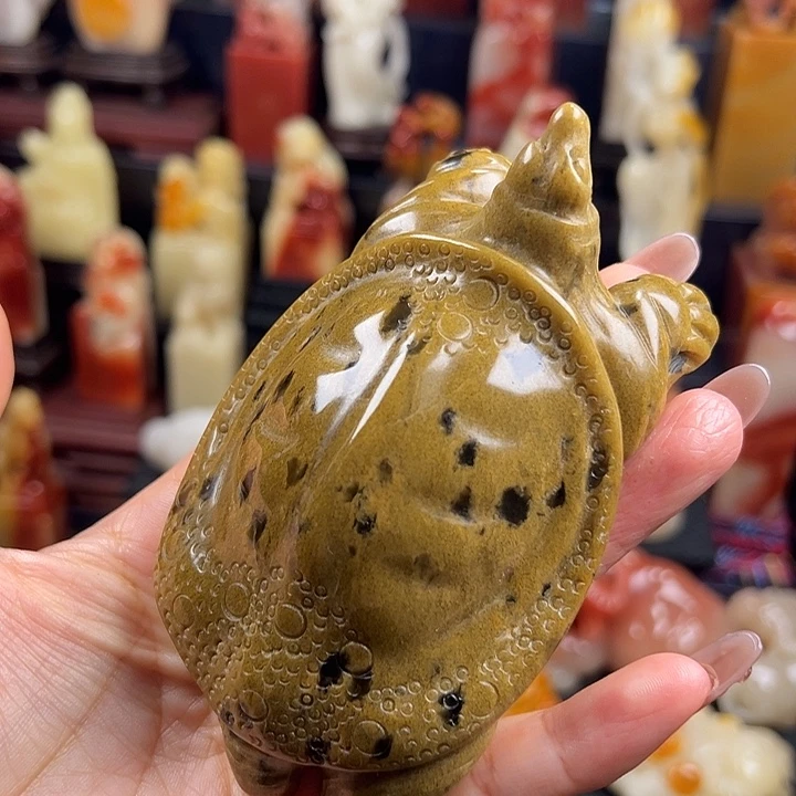 寿山石花坑石头摆件