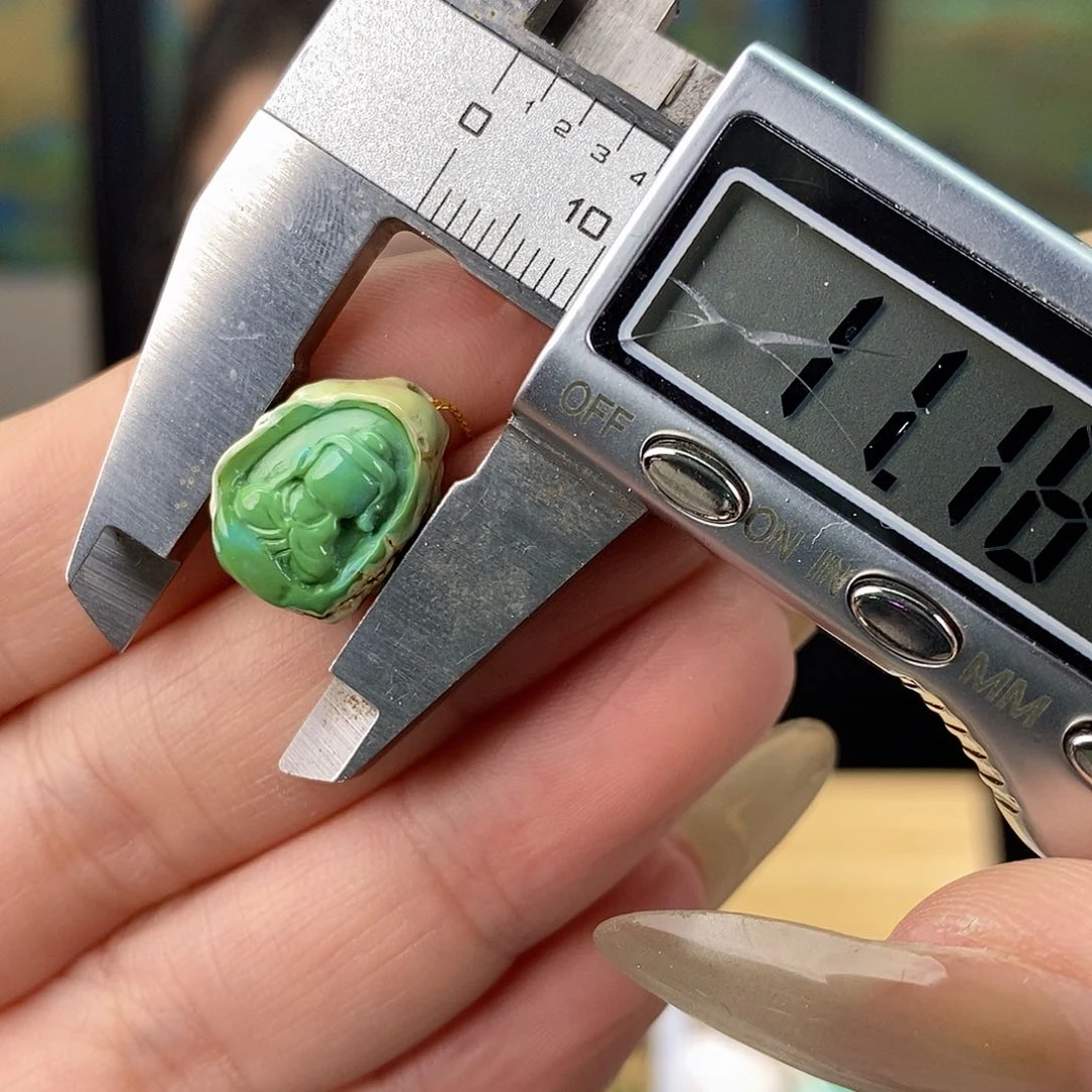 未镶嵌绿松石珠宝奇石小**座