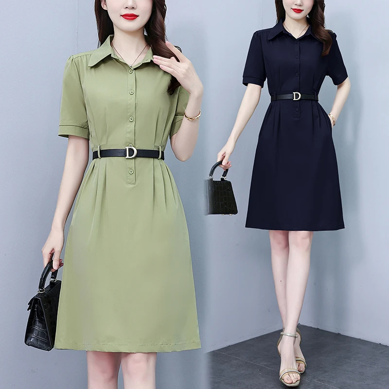 衬衫连衣裙女2025夏装新款高端精致气质显瘦小个子休闲裙子
