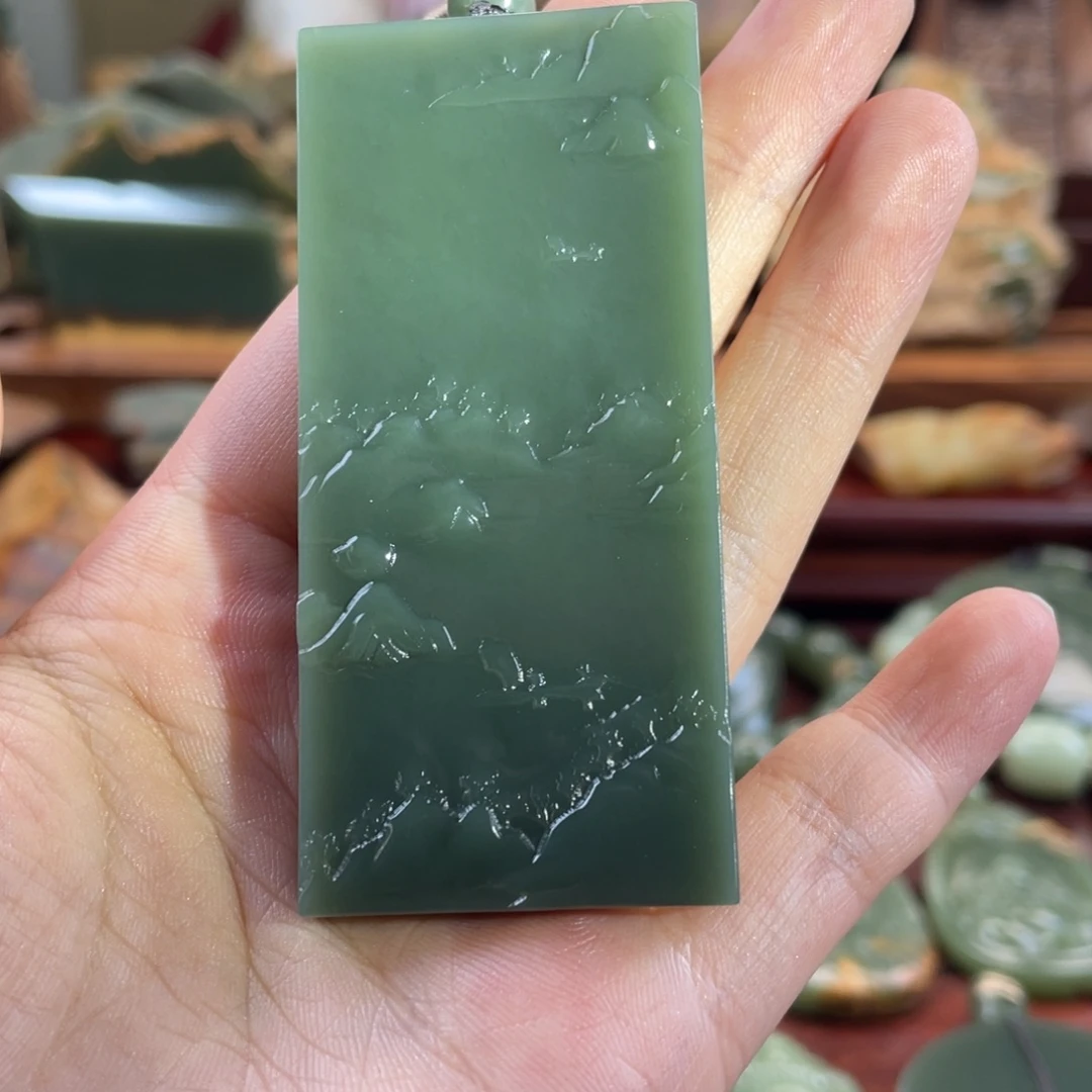 行***3岫岩老玉（透闪石质玉）未镶嵌挂件