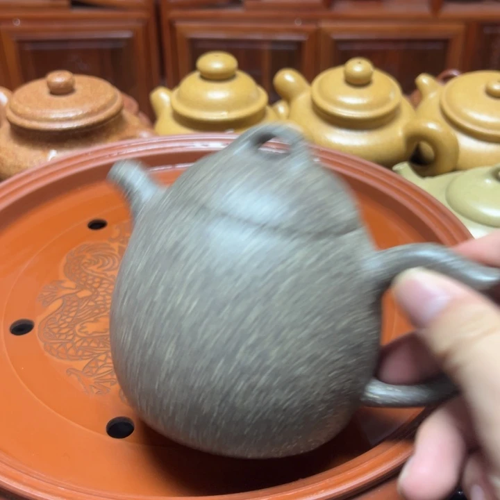 茶杯紫砂宜兴原矿龙背青