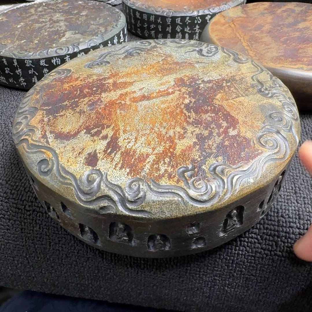 ꪜ***¹歙砚石刻壶承摆件