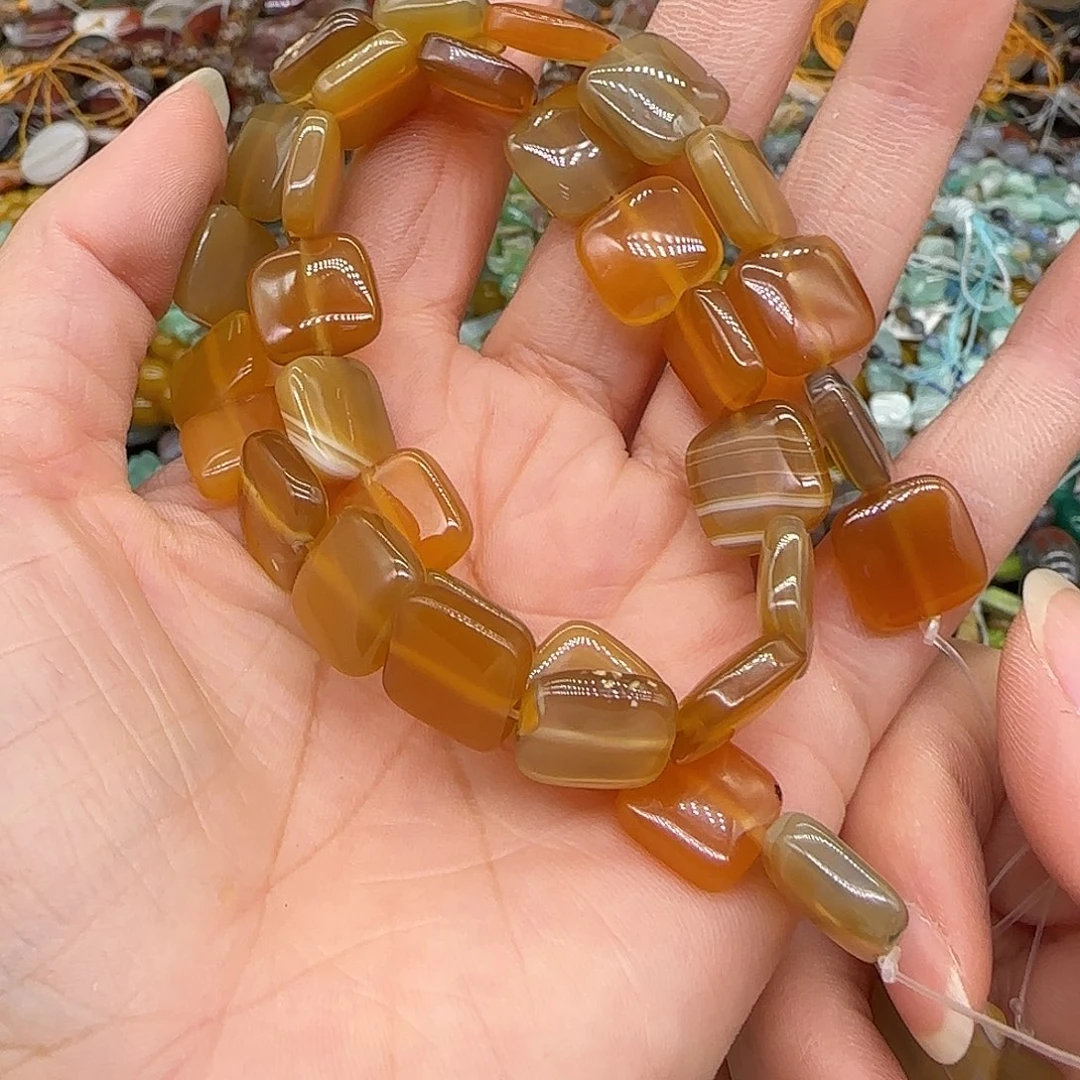 合金玛瑙/玉髓珠宝半成品玛瑙12mm一条