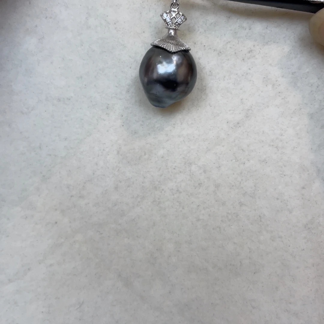 海水珍珠吊坠(不含链)银S925镶嵌