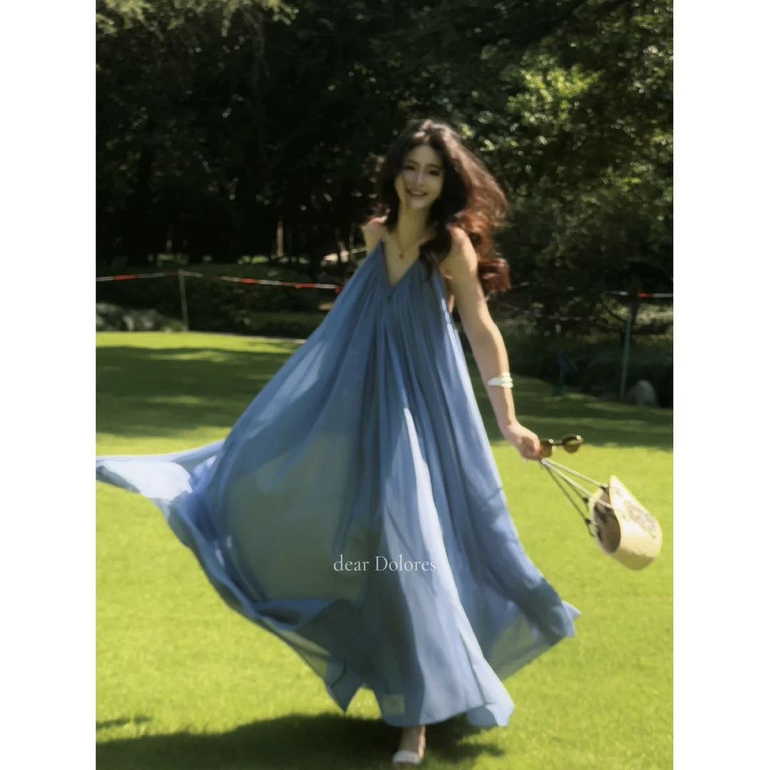 Ah·Jing 梓静 【缦纱】时尚调性法式风连衣裙 0550