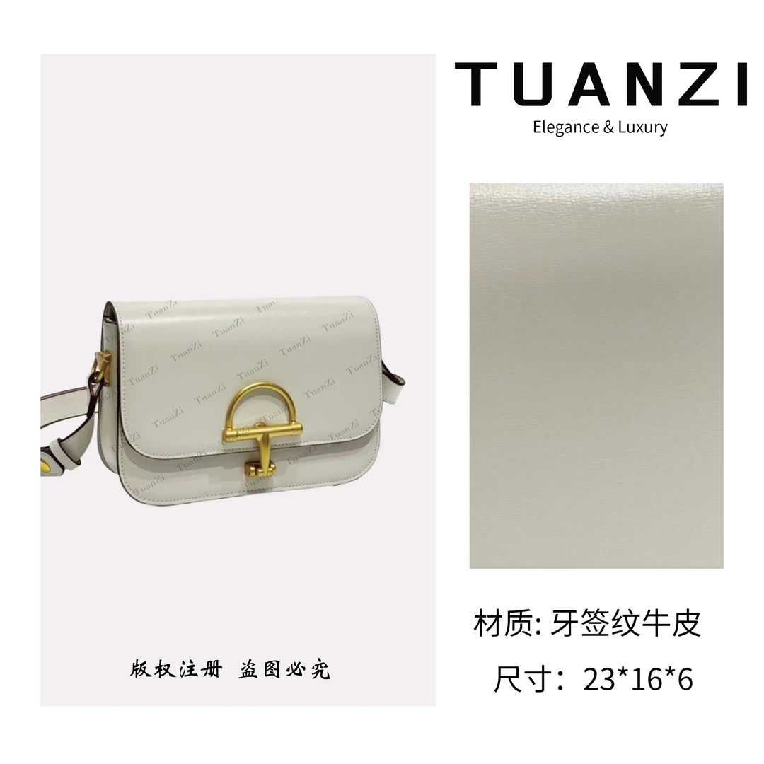 TUANZI『Siena』古老师家秋冬新款23cm斜跨包 XKY-1202-白色