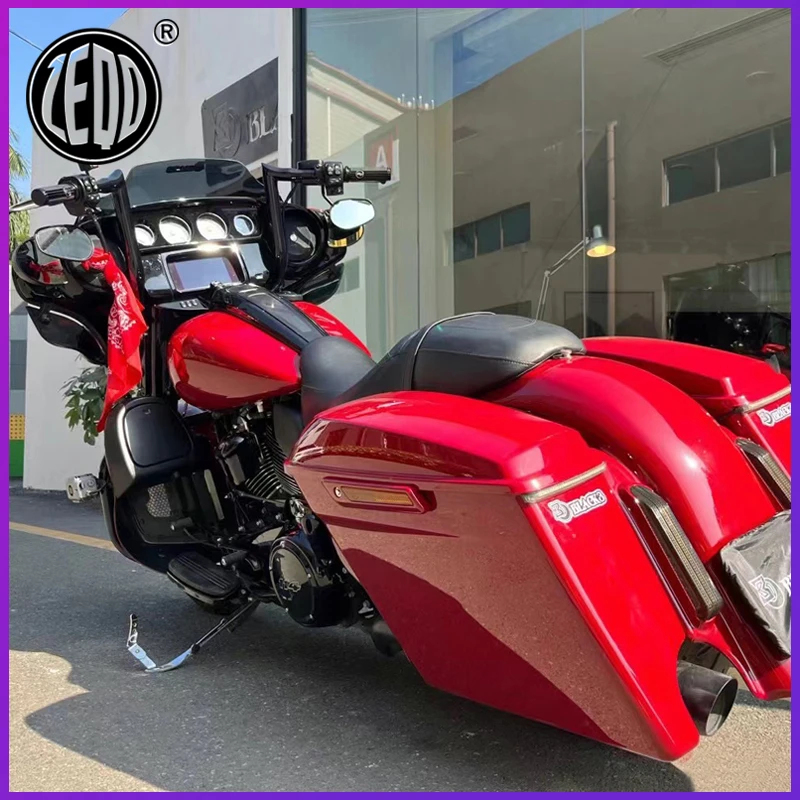 哈雷街道滑翔旗舰滑翔正三轮大道滑翔CVO改装1.5英寸加粗羊角车把