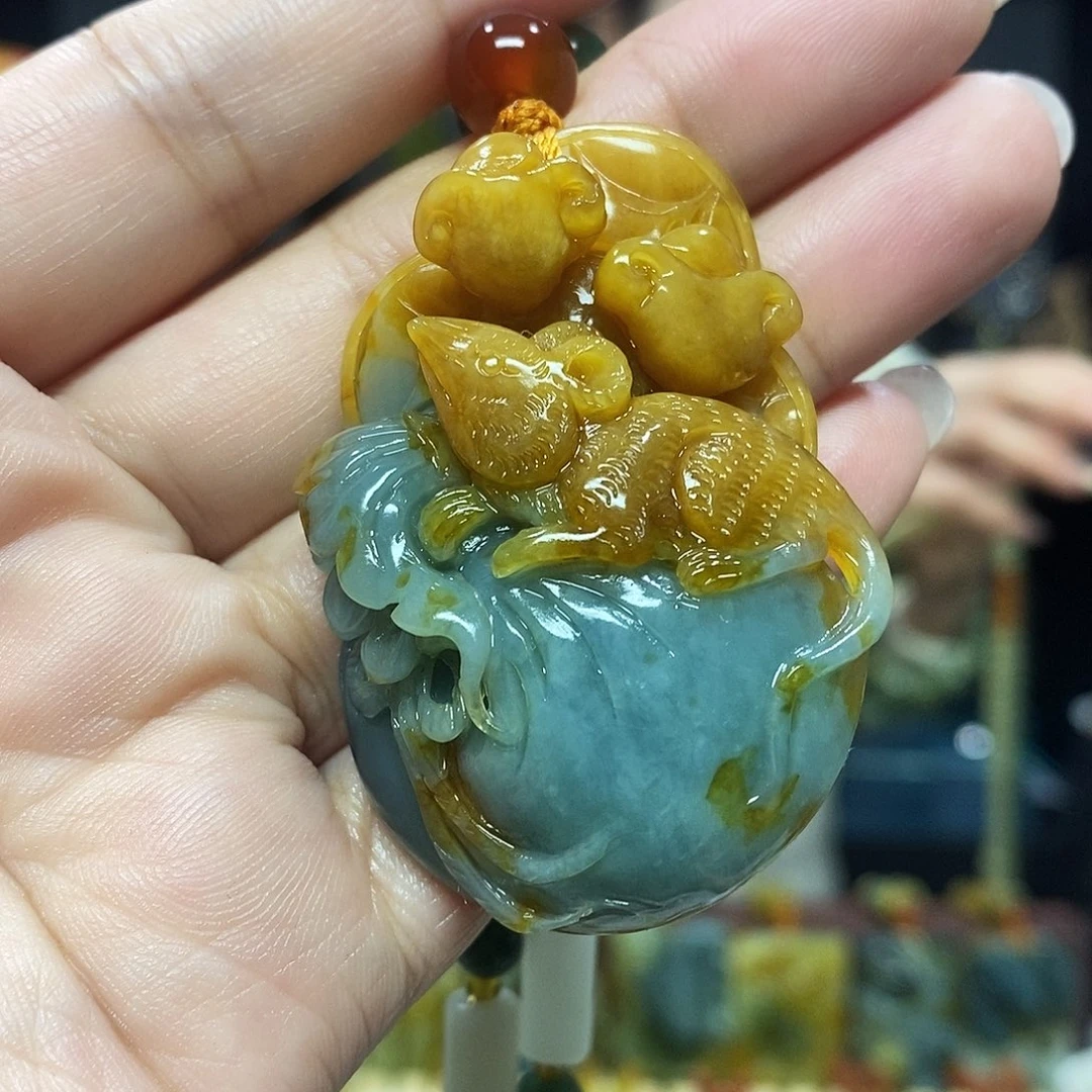 未镶嵌岫玉挂件吊坠项链