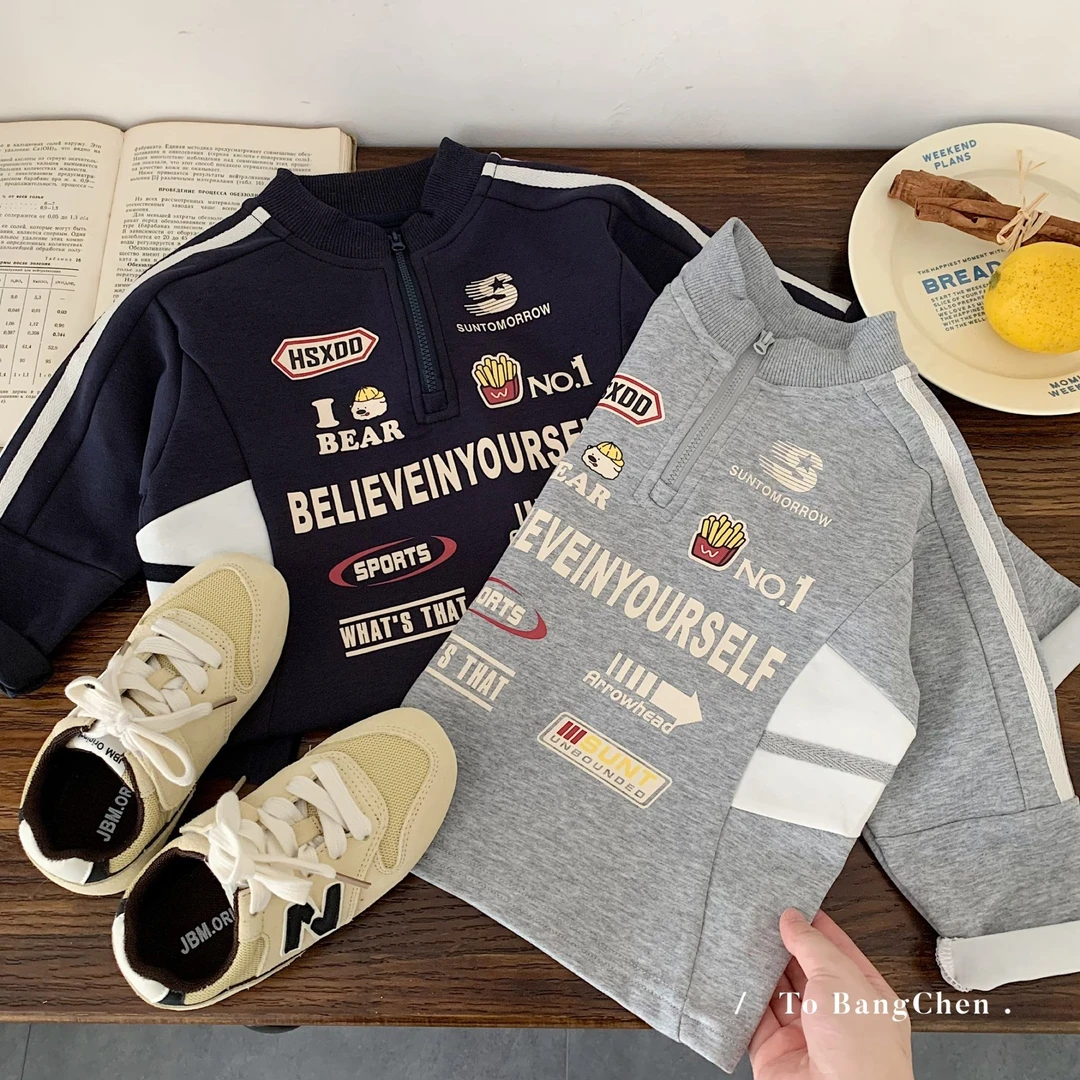 h0532 韩版卡通印花套头上衣百搭宝宝春秋装潮