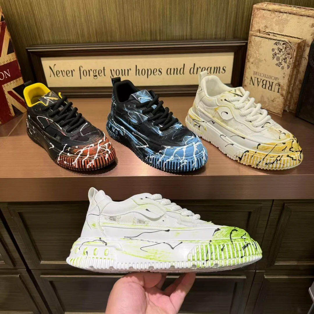 厚底增高老爹鞋夏男士运动鞋春季时尚休闲鞋春夏鞋子透气拼色