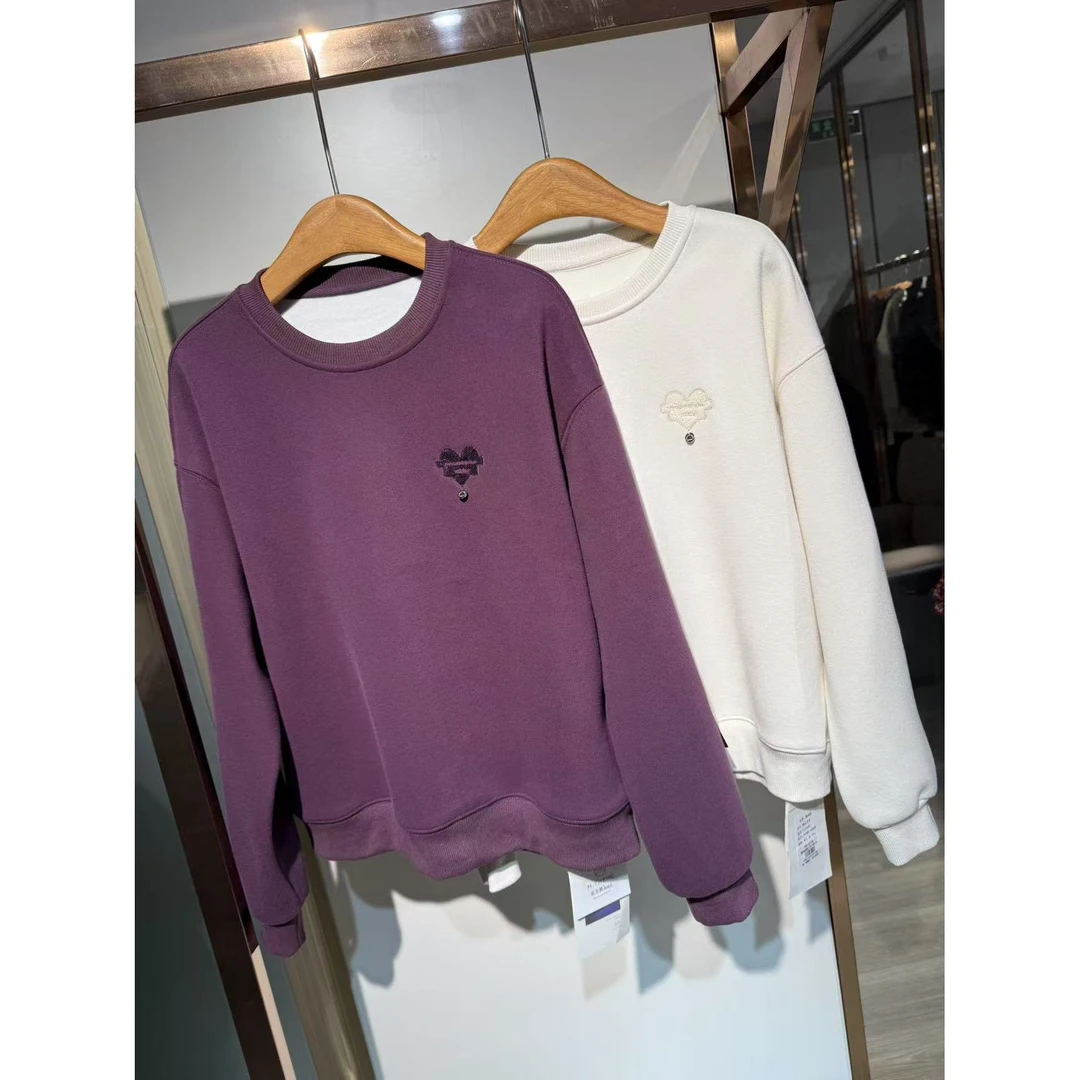 百搭加绒爱心卫衣ZBS32505衣长59