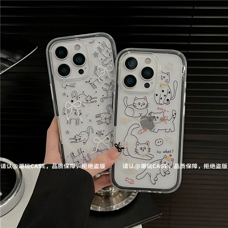 三合一炫彩适用苹果iPhone17/华为荣耀/OPPO/VIVO/小米手机壳爆款