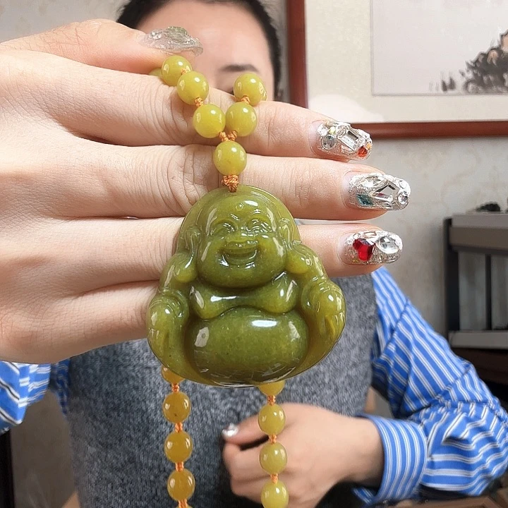 蛇纹石玉吊坠(赠链)未镶嵌