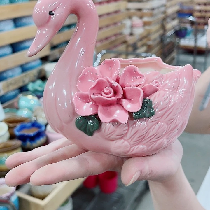 有孔，凑10元包邮陶瓷花盆发货！