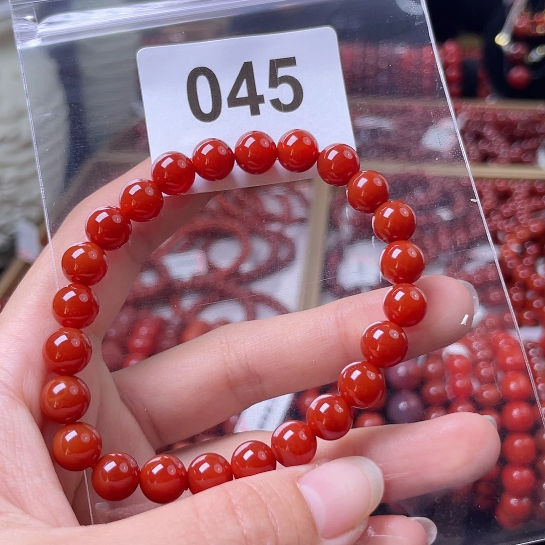 未镶嵌手链南红玛瑙小**。