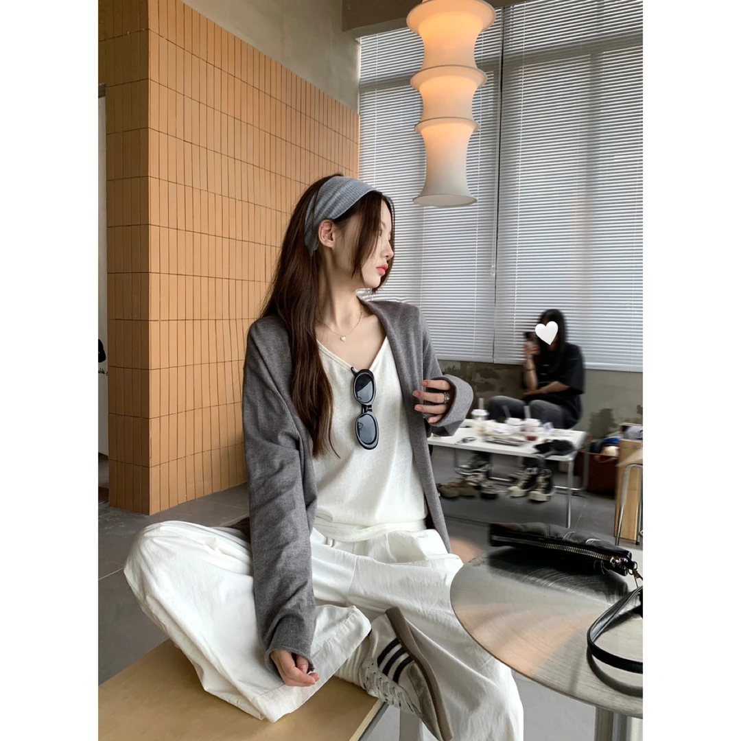 【软糯感开衫】韩版洋气简约春夏百搭针织衫上衣外穿