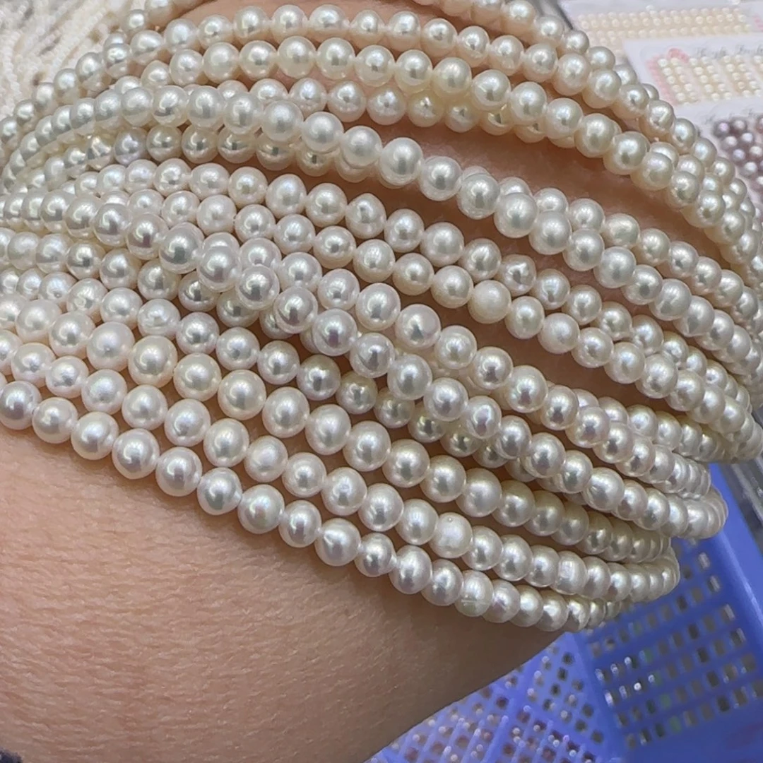 淡水珍珠未镶嵌4/4.5mm圆