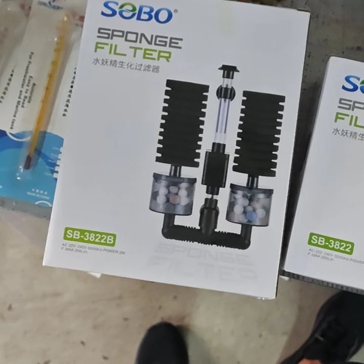 海水鱼来电动水妖精送滤材松宝大号sb-3822b。