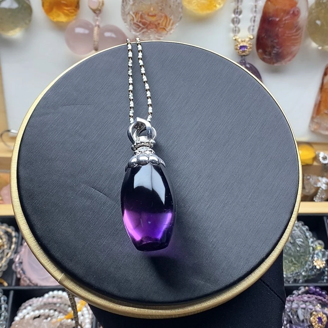 颈饰未镶嵌水晶紫水晶桶珠