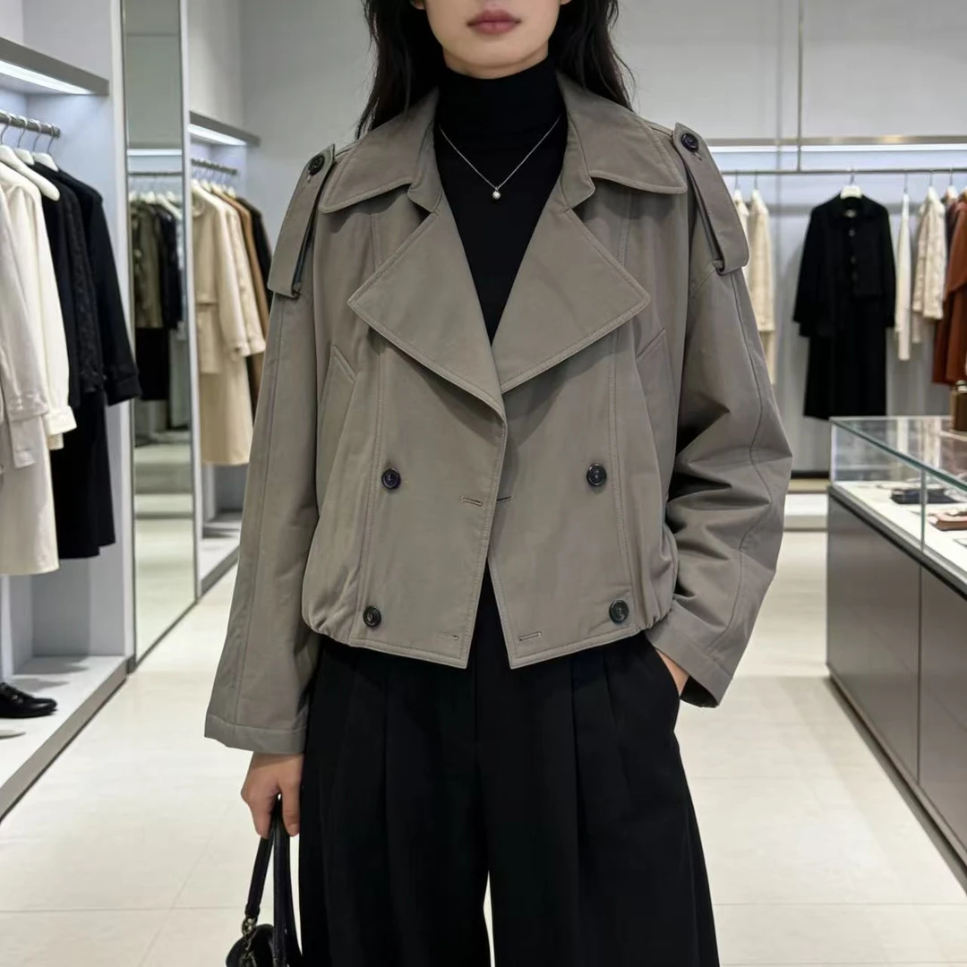 YB 36胸132长57M胸120长65通勤穿搭出街休闲翻领气质外套 4701