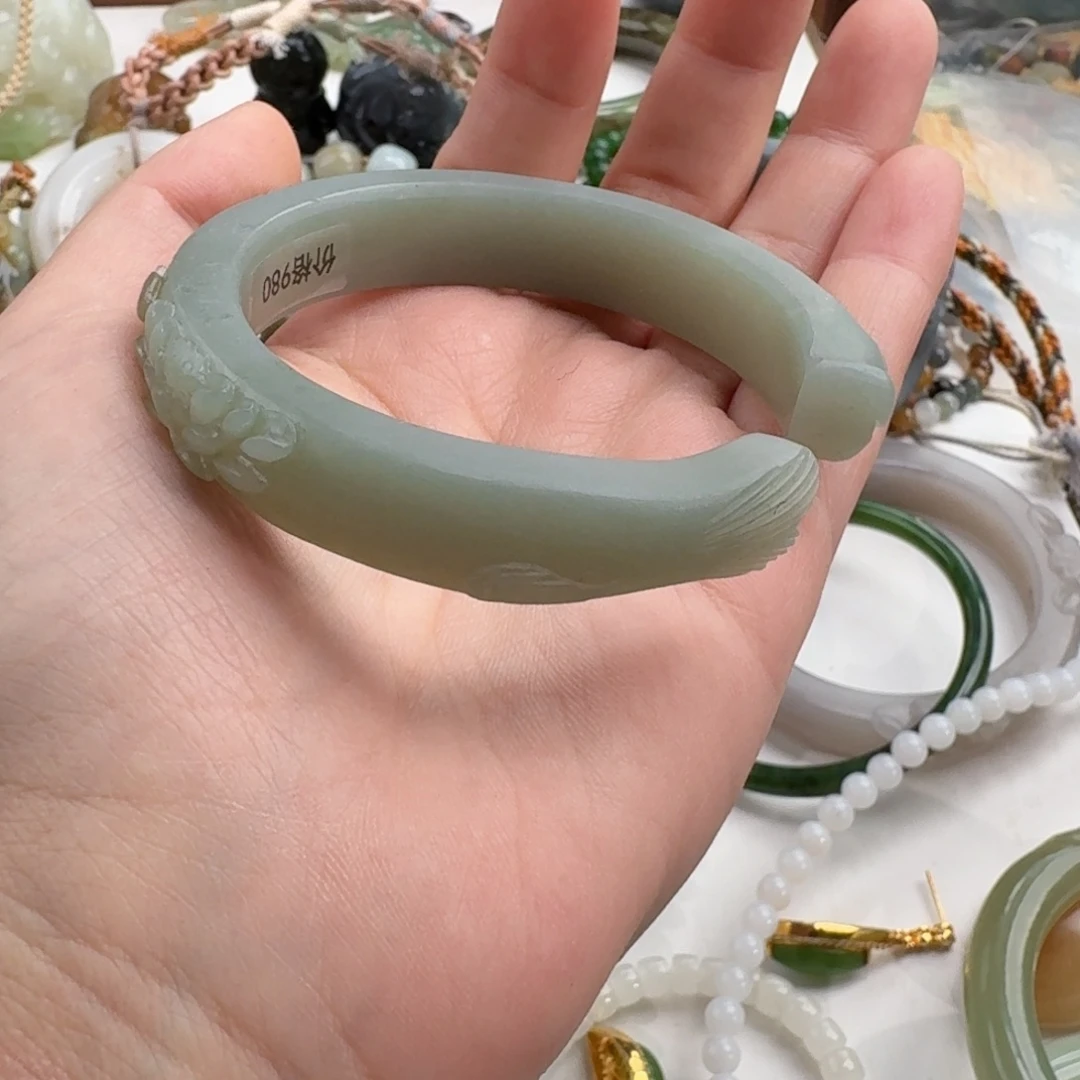 喵***～和田玉未镶嵌颈饰定制55