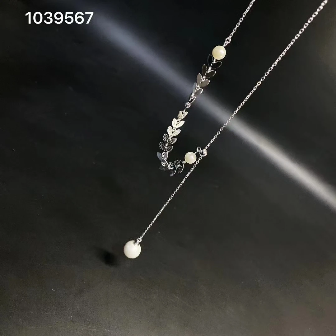 链子925银 925银大麦项链