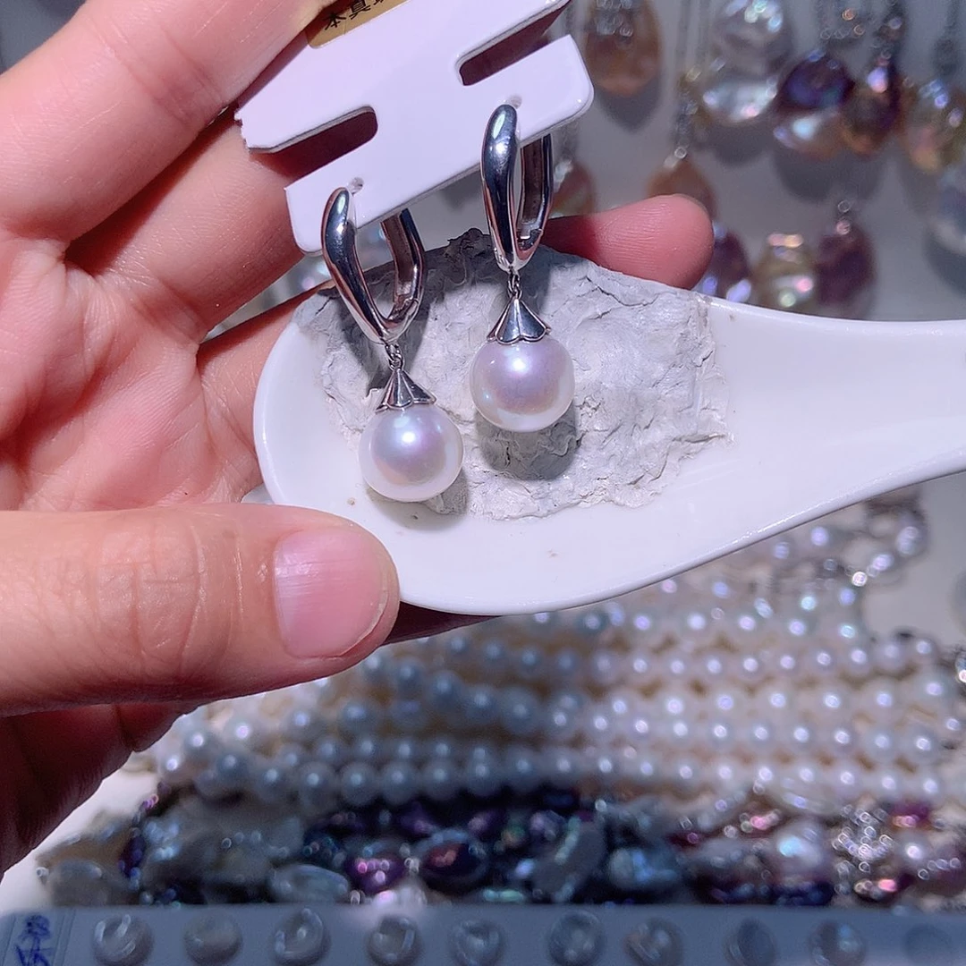 淡水珍珠银S925镶嵌颈饰