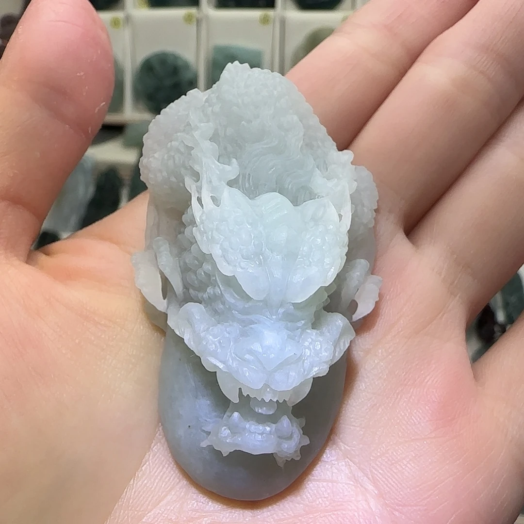 定制翡翠未镶嵌大威天龙翡翠定制