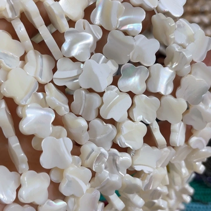 贝壳非金属一条白蝶贝四叶草12mm