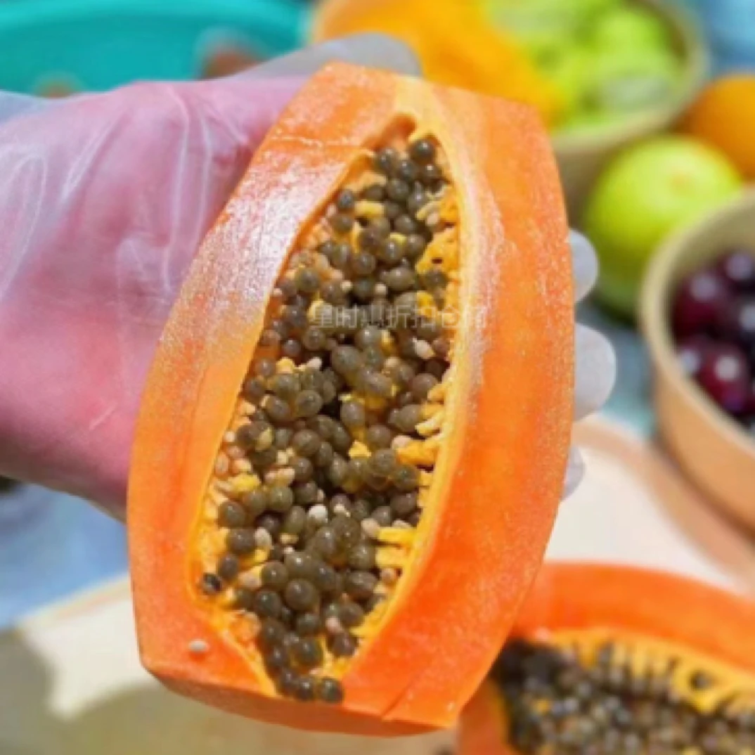 冰糖木瓜3颗装一箱（带箱约4.8斤）放黄了吃哦！海南海南省