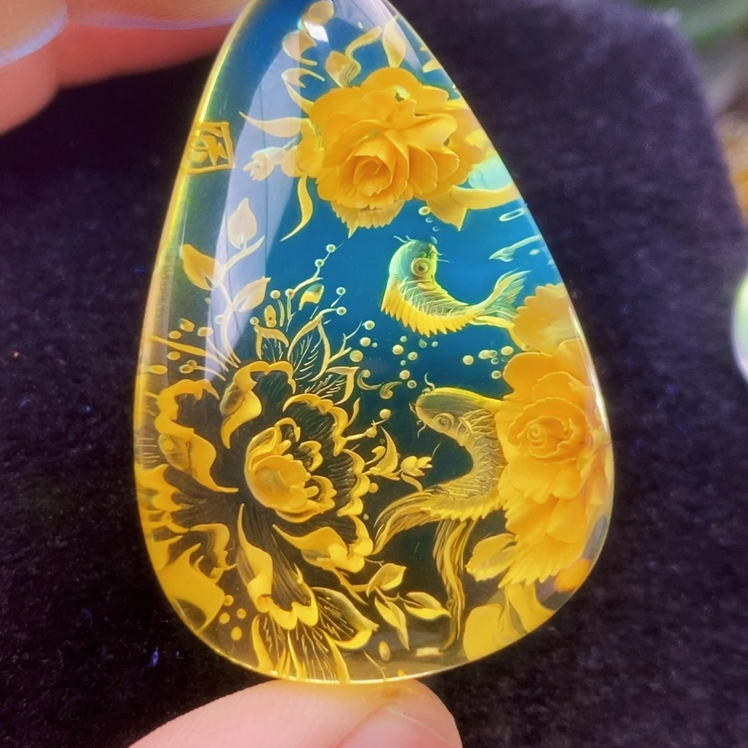 金珀未镶嵌吊坠(不含链)