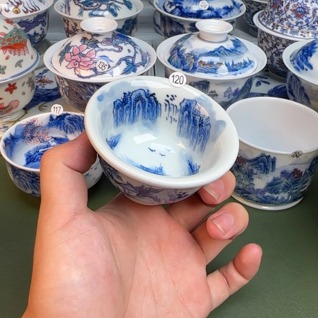 彦祖纯手工手绘茶具120