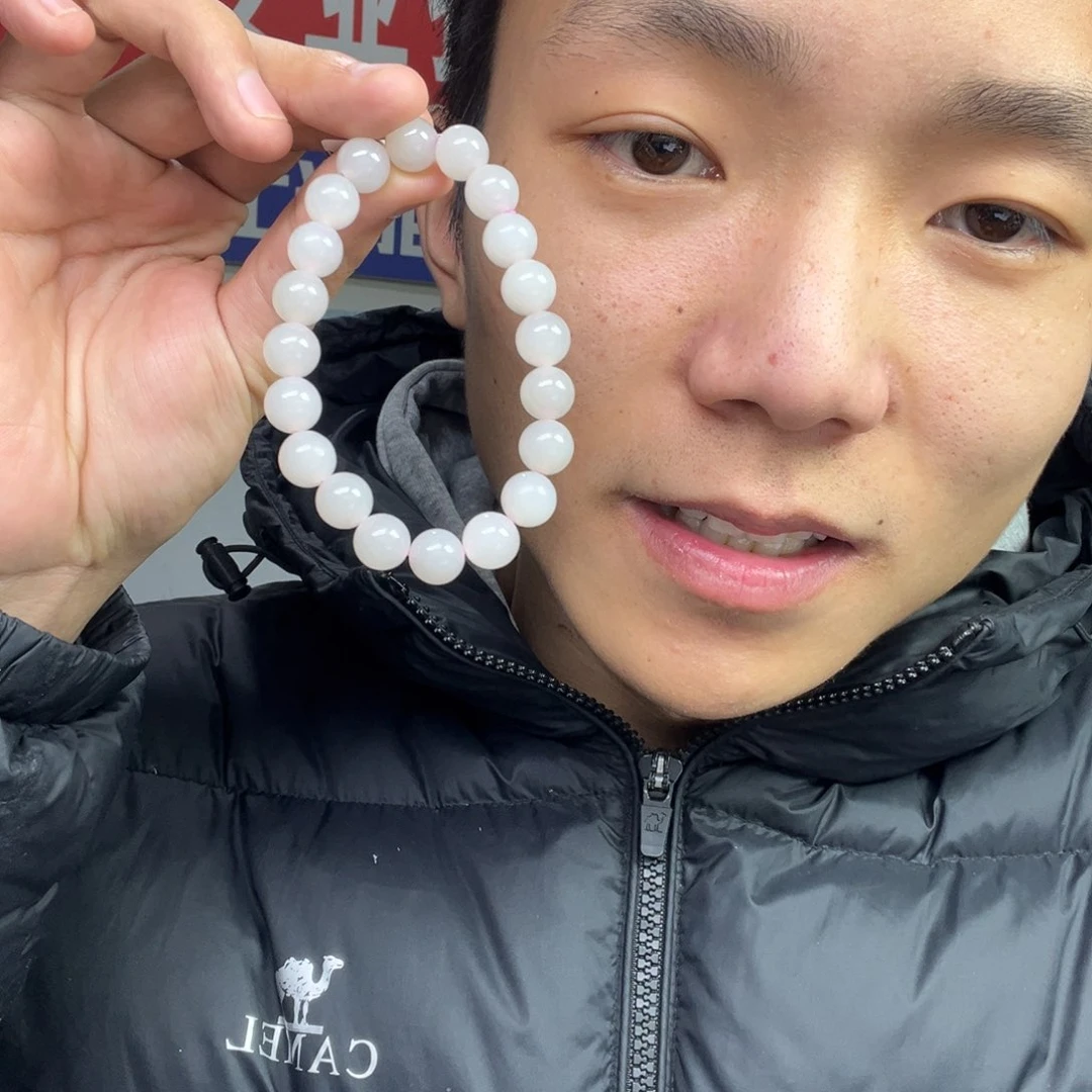 和田玉手链未镶嵌多样性拍一发一藕粉手串卡10