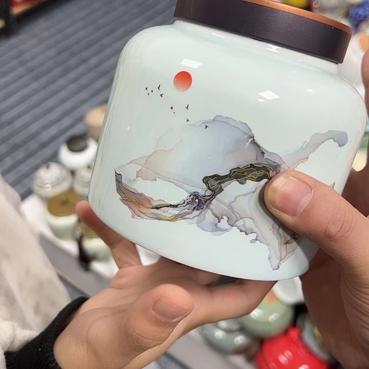 茶叶罐陶瓷家用储物罐瑕疵福利品介意勿拍