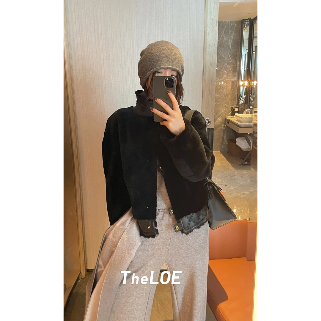 TheLOE/【LP黑金皮毛一体】1125g立领纯正皮毛一体外套#LE-JHT001
