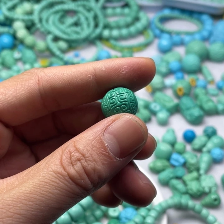 非金属卡15绿色回纹圆珠