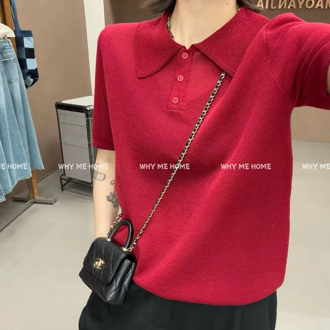 【十月-老钱天丝polo】莱赛尔Polo领夏季时尚百搭显瘦短袖98513