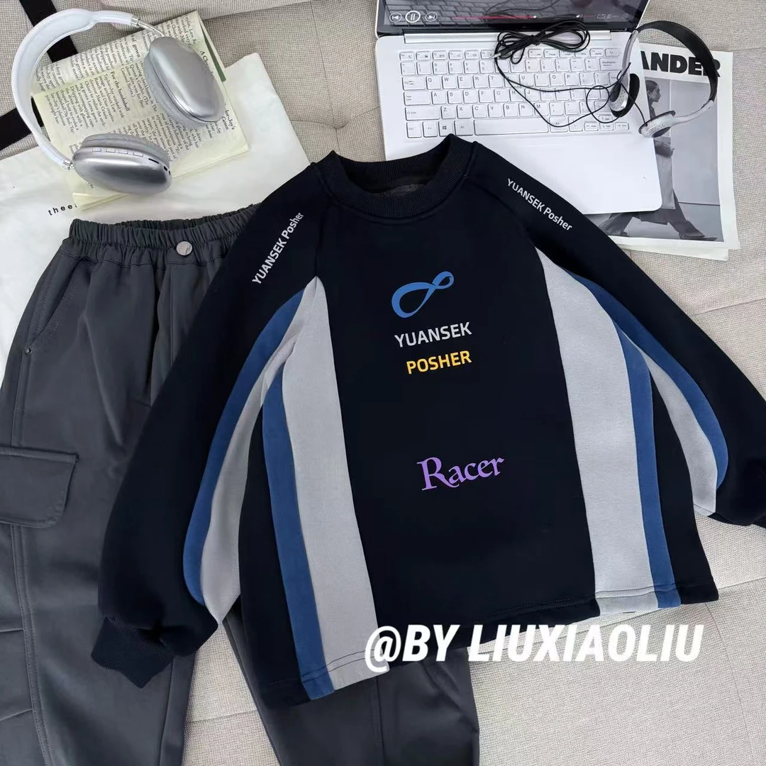 杭州六小六正版 BY LIUXIAOLIU秋冬季儿童加绒卫衣20005