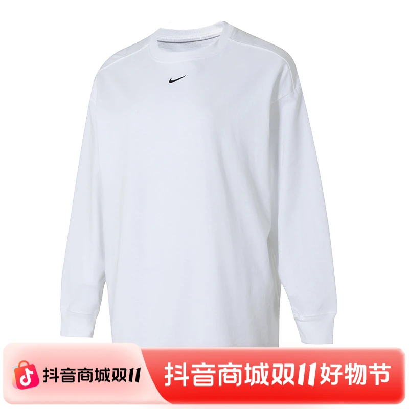 NIKE耐克女T恤2025秋季新款运动时尚长袖舒适透气休闲训练套头衫