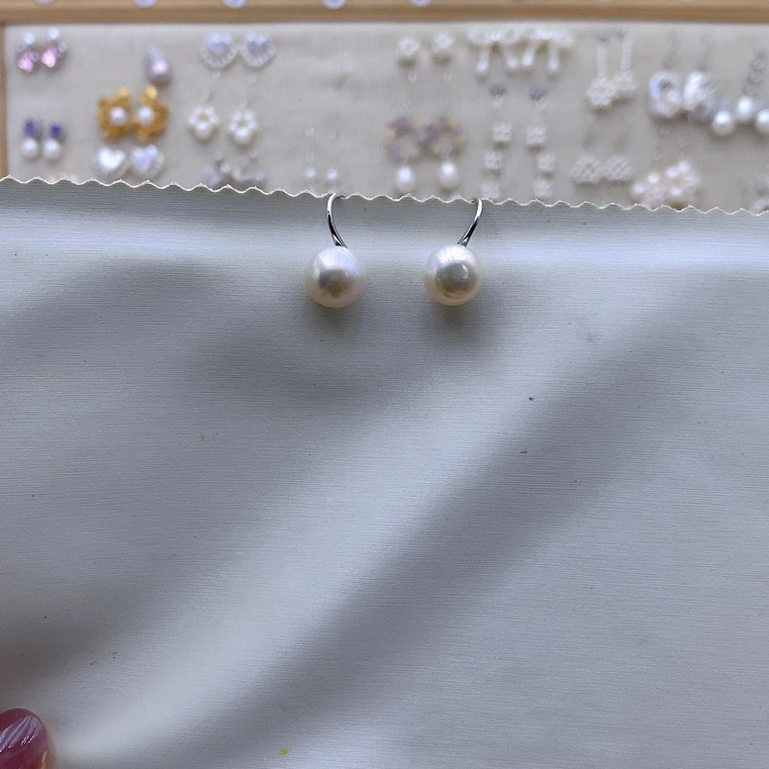 吊坠(不含链)银S925镶嵌淡水珍珠