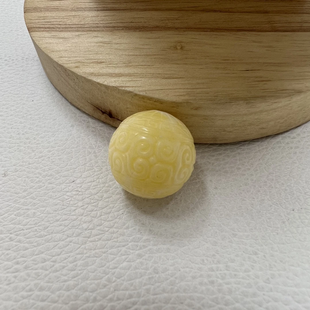 【沐言优选】香香雕刻回纹珠20m圆珠散珠A564