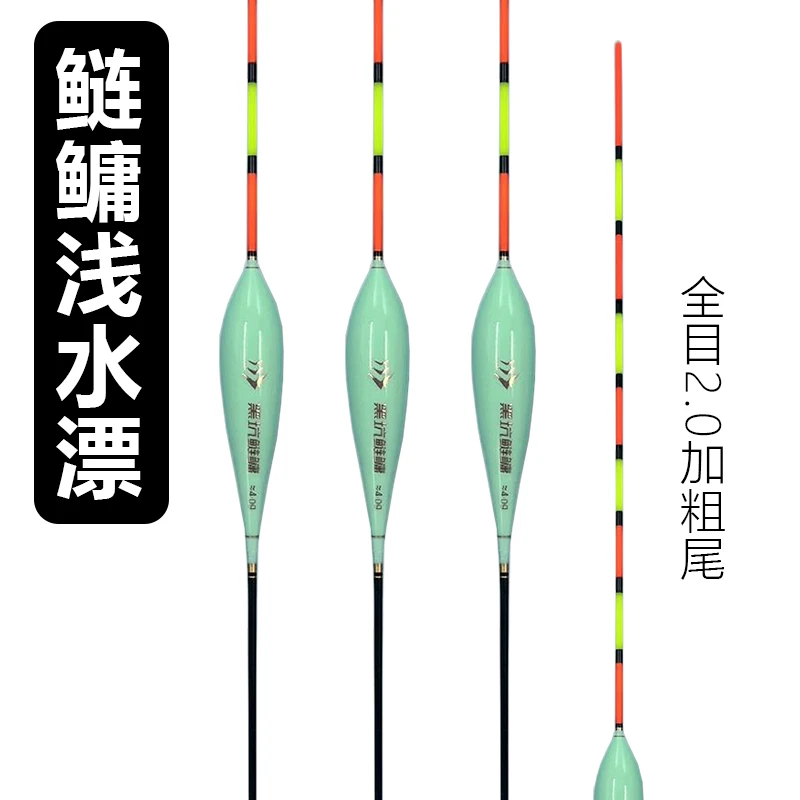 久目黑坑钓鱼鲢鳙浅水浮漂40cm水皮漂高灵敏夜光漂空心尾浮漂打浮