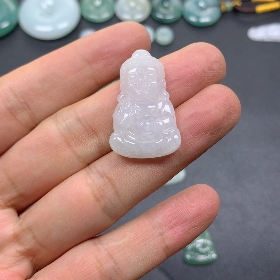 吃***茶颈饰未镶嵌翡翠宝宝佛