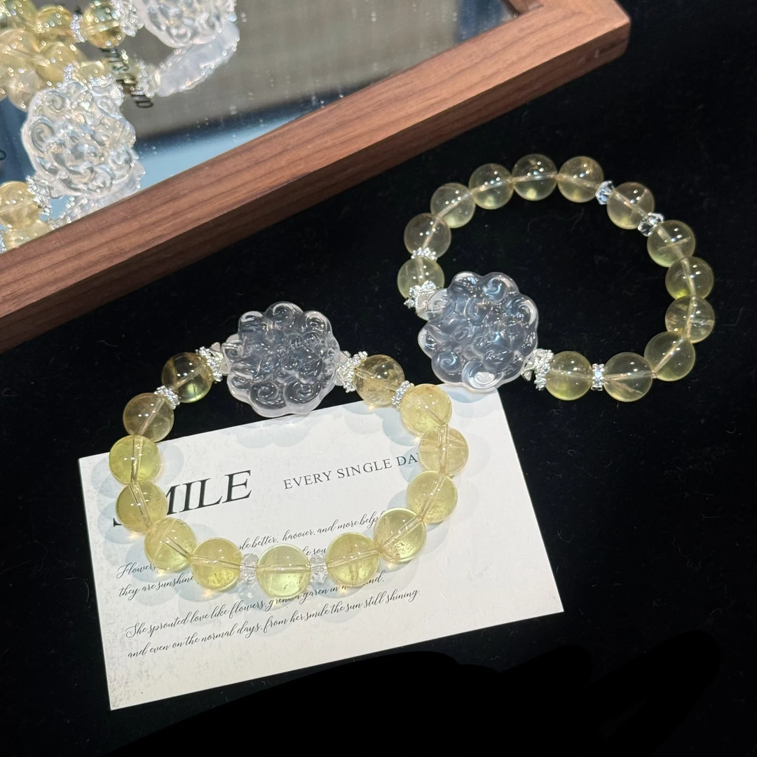 巴西黄水晶阿塞白水晶孤牌设计款 多样性发一 D5780