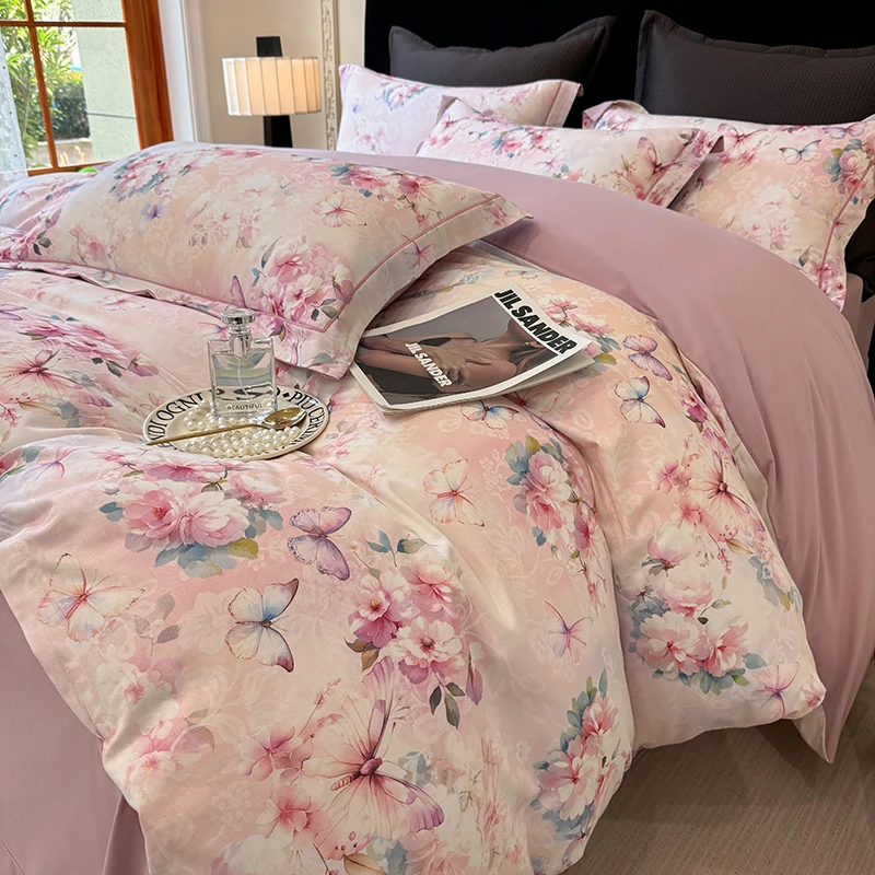 【重达7斤】纯棉加厚磨毛四件套 全棉轻奢数码印花床笠被套被罩床品